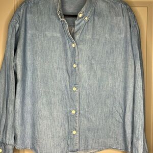 Old Navy-Light Blue Boyfriend Denim Shirt